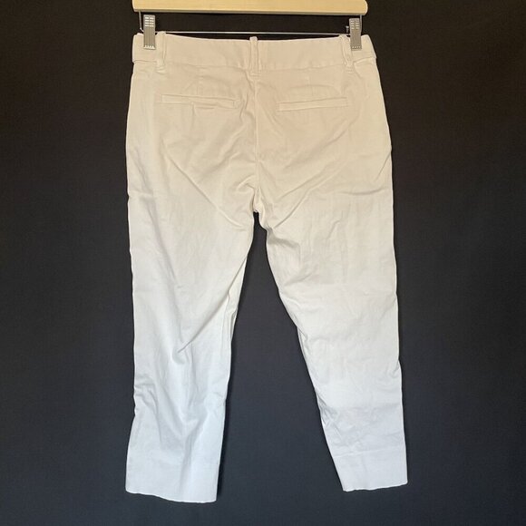 Ann Taylor LOFT Womens White Crop Pants Size 2P summer tea party cropped - Picture 6 of 7